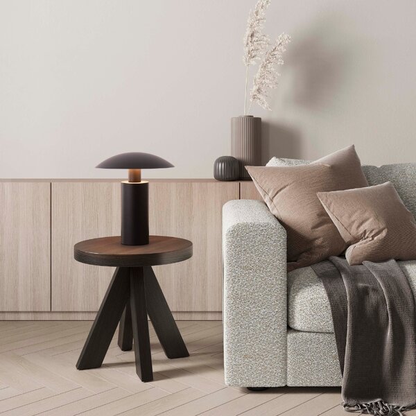 Černá kovová stolní LED lampa Nova Luce Karpos