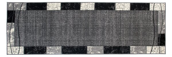 Chemex Moderní koberec Tap - obdélníky 3 - bílý/šedý Rozměr koberce: 70x250 cm