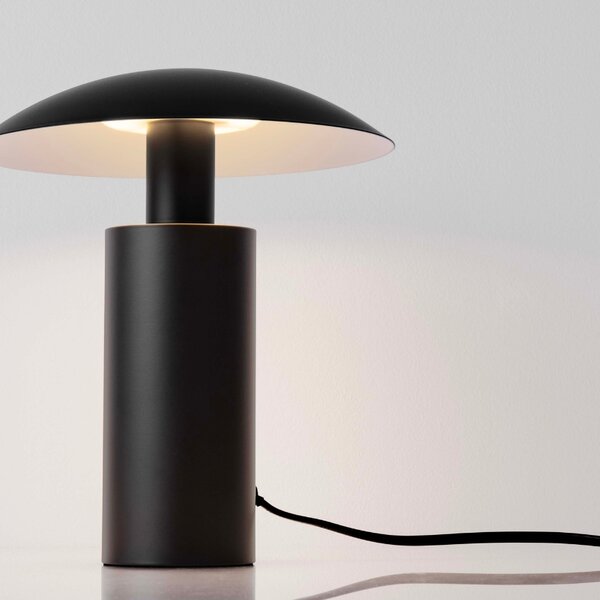 Černá kovová stolní LED lampa Nova Luce Karpos