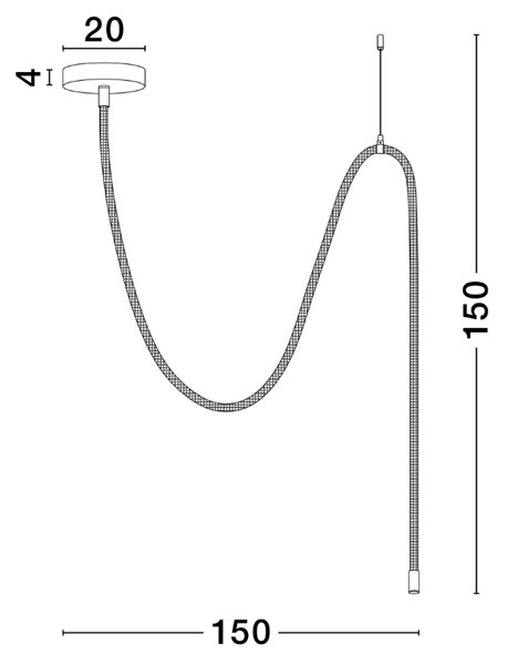 Závěsné LED světlo Nova Luce Ilane 300 cm
