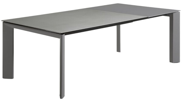 Šedý keramický rozkládací jídelní stůl Kave Home Axis IV. 160/220 x 90 cm