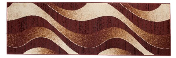 Chemex Moderní koberec Tap - vlnky 5 - hnědý Rozměr koberce: 60x100 cm