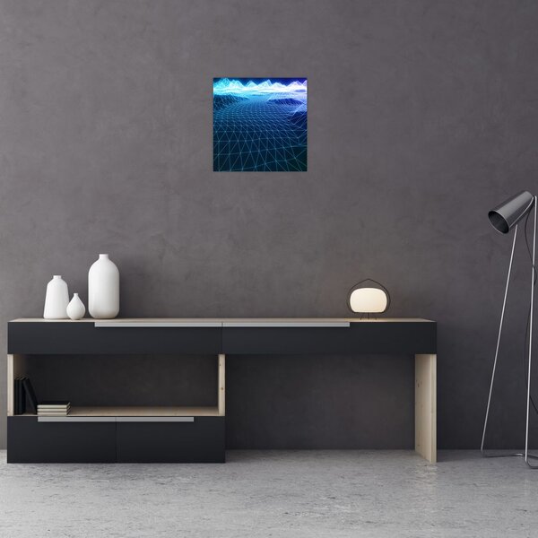 Obraz - Hory v počítačovém modelu (30x30 cm)