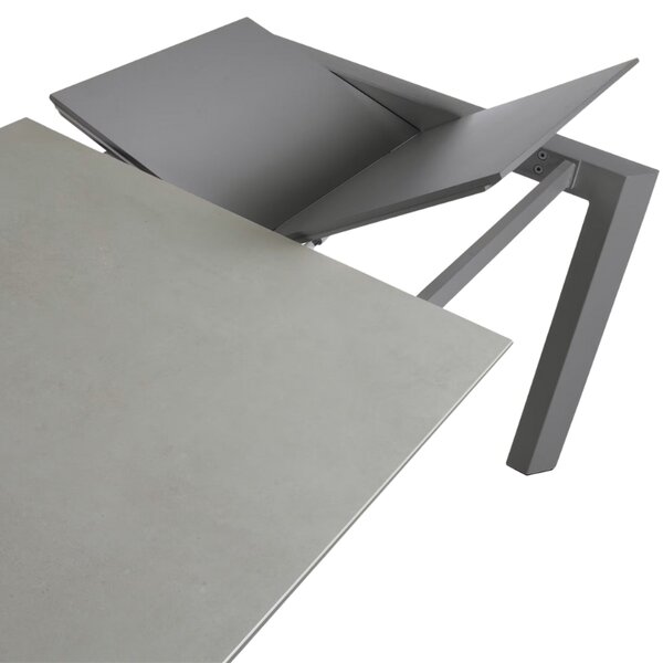 Šedý keramický rozkládací jídelní stůl Kave Home Axis IV. 160/220 x 90 cm
