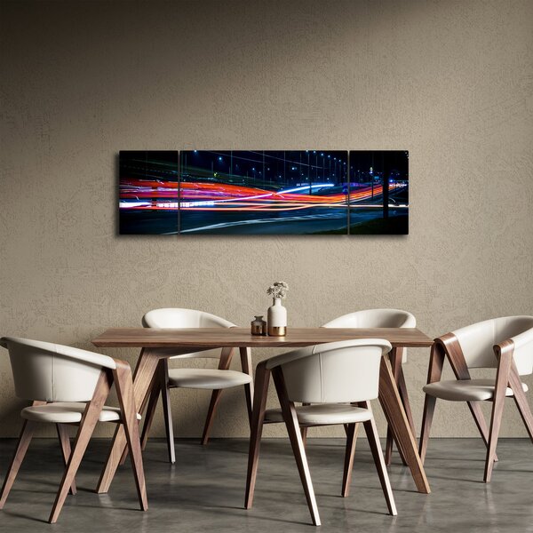 Obraz nočního města (170x50 cm)