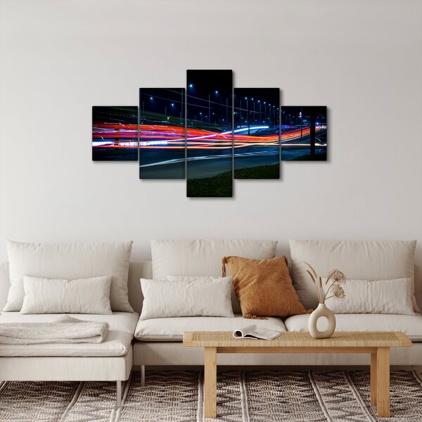 Obraz nočního města (125x70 cm)