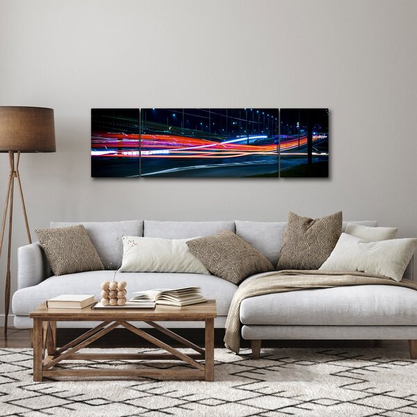 Obraz nočního města (170x50 cm)
