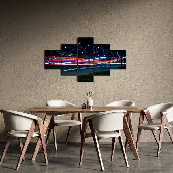 Obraz nočního města (125x70 cm)