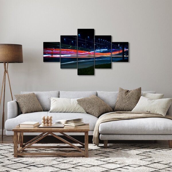 Obraz nočního města (125x70 cm)