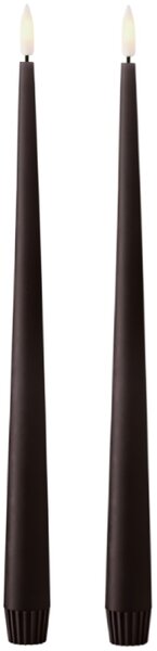 Ester & Erik Set LED svíček Taper - Espresso ER166
