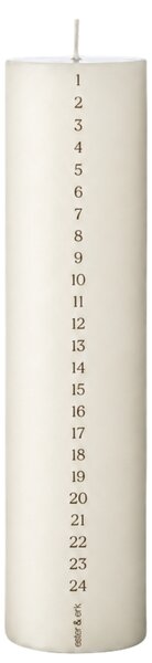 Ester & Erik Adventní svíčka Pillar Calendar - Ivory ER164