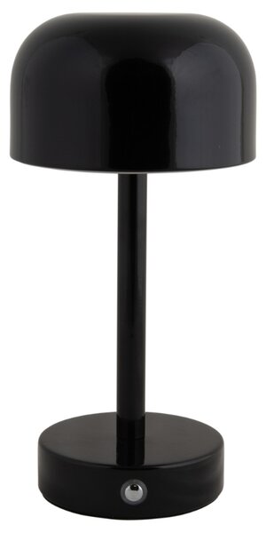 Present time Černá kovová nabíjecí stolní LED lampa Jem