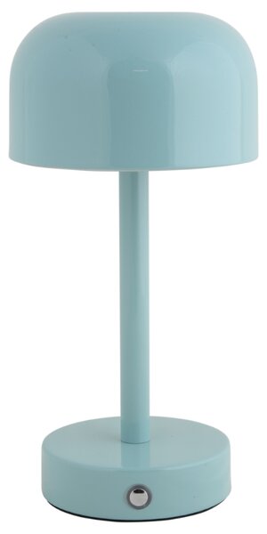 Present time Modrá kovová nabíjecí stolní LED lampa Jem