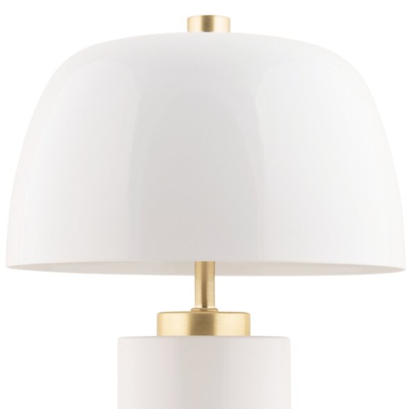 Present time Bílá kovová nabíjecí stolní LED lampa Reya