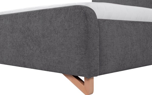 ČALOUNĚNÁ POSTEL, 180/200 cm, antracitová MID.YOU - Postele s úložným prostorem, Online Only
