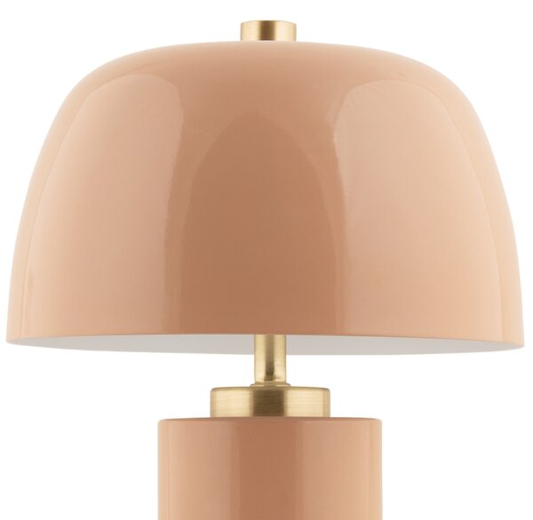 Present time Světle hnědá kovová nabíjecí stolní LED lampa Reya