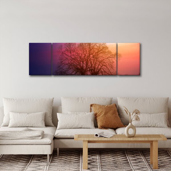 Obraz stromů v mlze (170x50 cm)