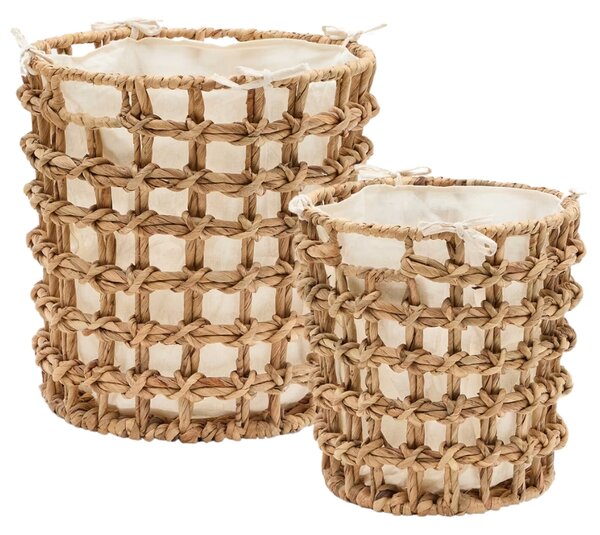 Set dvou dekorativních košů z přírodních vláken Kave Home Dilam 30/38 cm