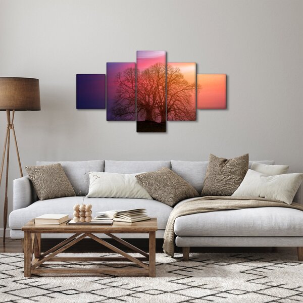 Obraz stromů v mlze (125x70 cm)
