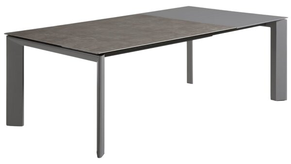 Šedý keramický rozkládací jídelní stůl Kave Home Axis VI. 160/220 x 90 cm