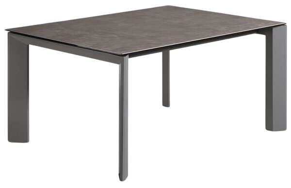 Šedý keramický rozkládací jídelní stůl Kave Home Axis VI. 160/220 x 90 cm
