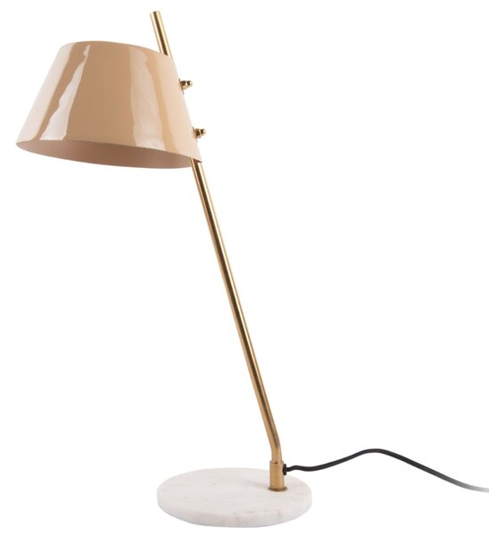 Present time Světle hnědá kovová stolní lampa Savyne