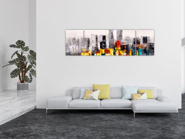 Obraz - Malba velkoměsta (170x50 cm)