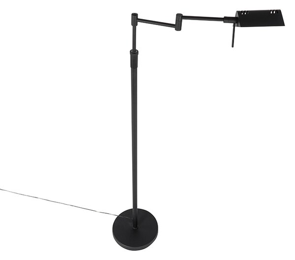 Designová stojací lampa černá vč. LED s dotykovým stmívačem - Notia