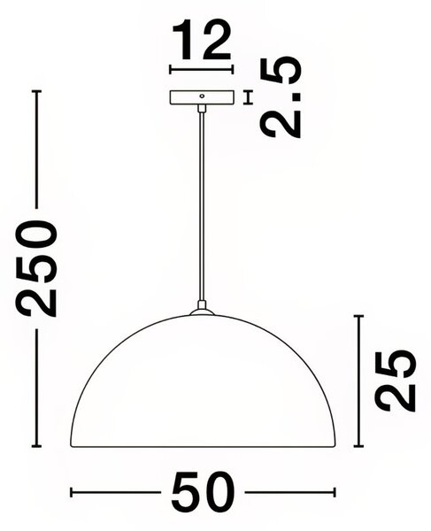 Nova Luce Bílé závěsné světlo Starla 50 cm