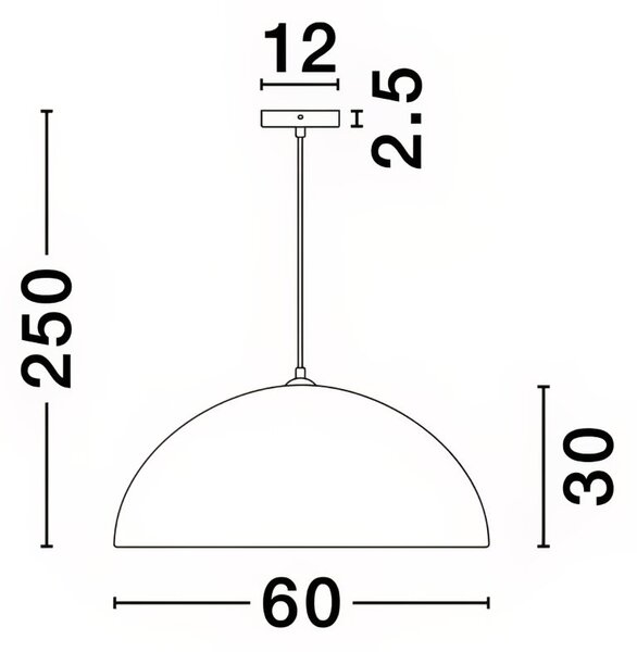 Nova Luce Bílé závěsné světlo Starla 60 cm