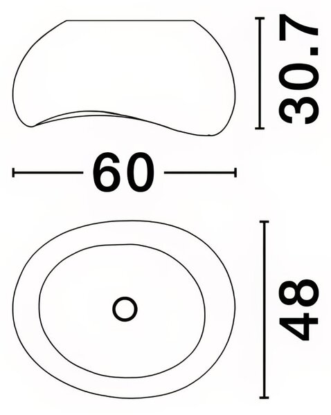 Bílé stropní světlo Nova Luce Lefko 60 cm