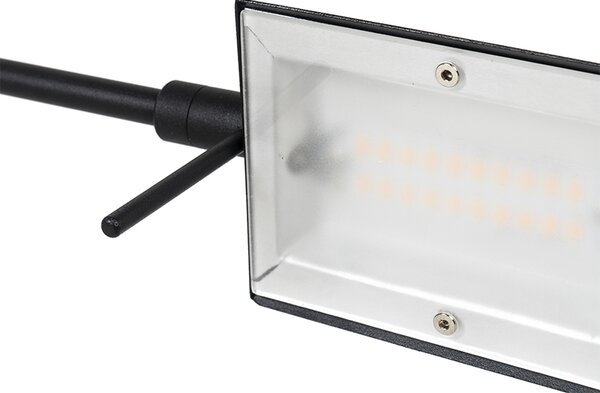 Designová stojací lampa černá vč. LED s dotykovým stmívačem - Notia