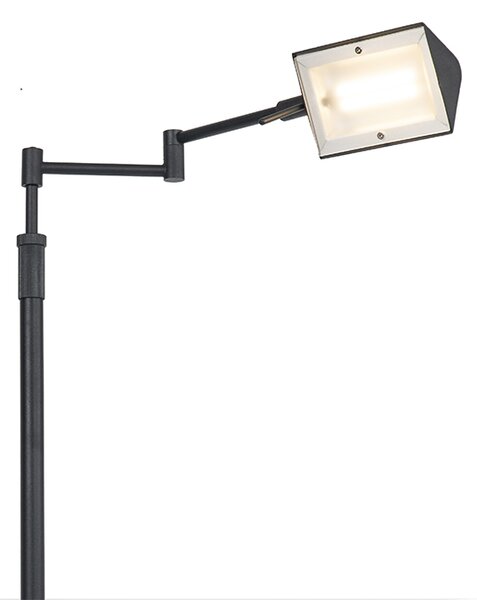 Designová stojací lampa černá vč. LED s dotykovým stmívačem - Notia