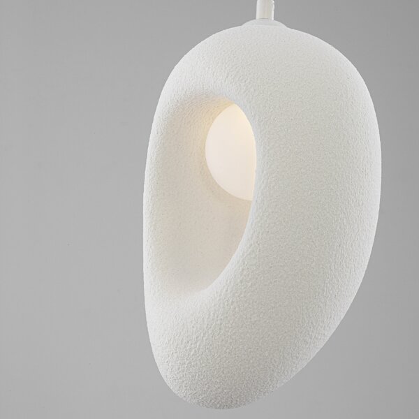 Nova Luce Bílé závěsné světlo Tempus 20 cm