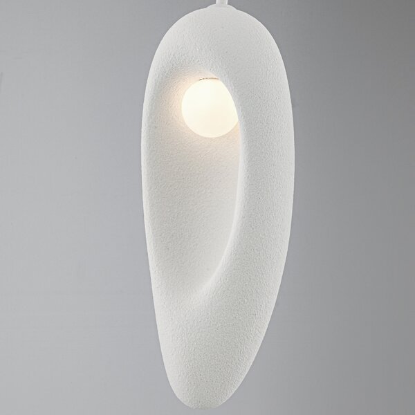 Nova Luce Bílé závěsné světlo Tempus 18 cm