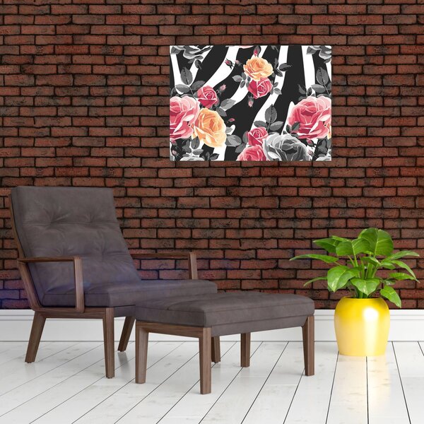 Obraz rozkvetlých růží (70x50 cm)