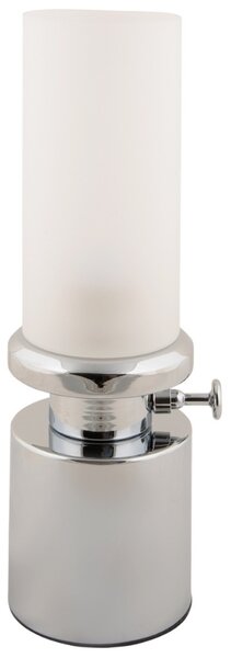 Present time Stříbrná kovová nabíjecí stolní LED lampa Campy