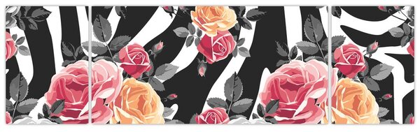 Obraz rozkvetlých růží (170x50 cm)