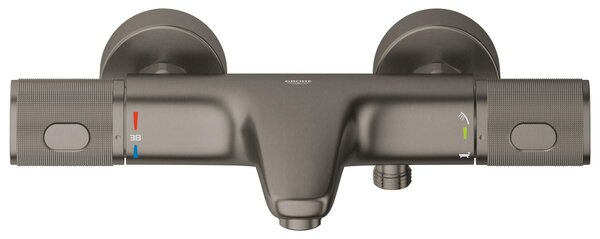 Grohe Precision Feel vanová baterie na stěnu s termostatem Brushed Hard Graphite 34788AL0