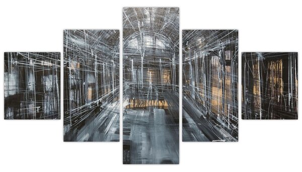Obraz interiéru staré budovy (125x70 cm)