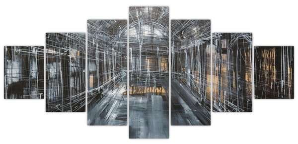 Obraz interiéru staré budovy (210x100 cm)