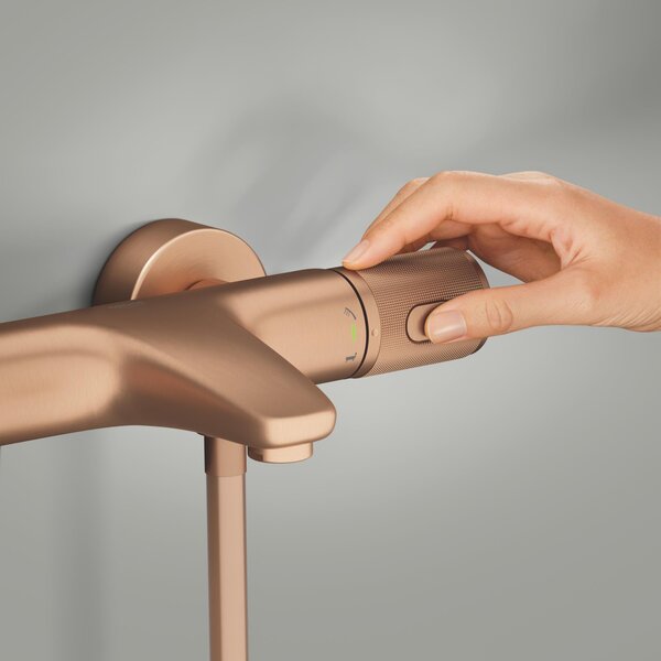Grohe Precision Feel vanová baterie na stěnu s termostatem Brushed Warm Sunset 34788DL0