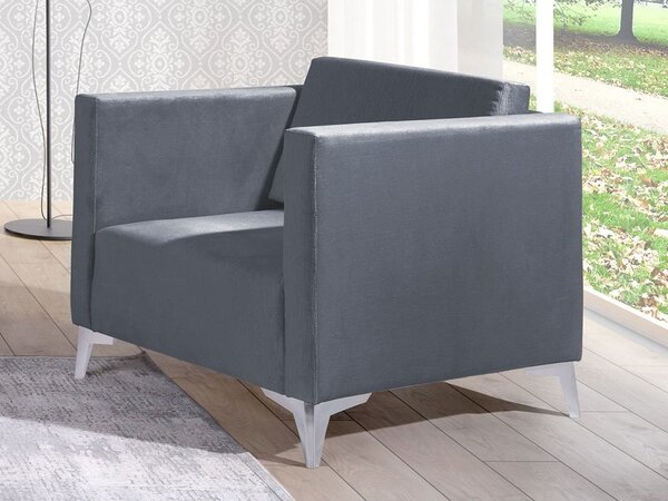 Křeslo Denim 1, Potah: Solo 263, Barva nožiček:: lesk bílý 5902928256284