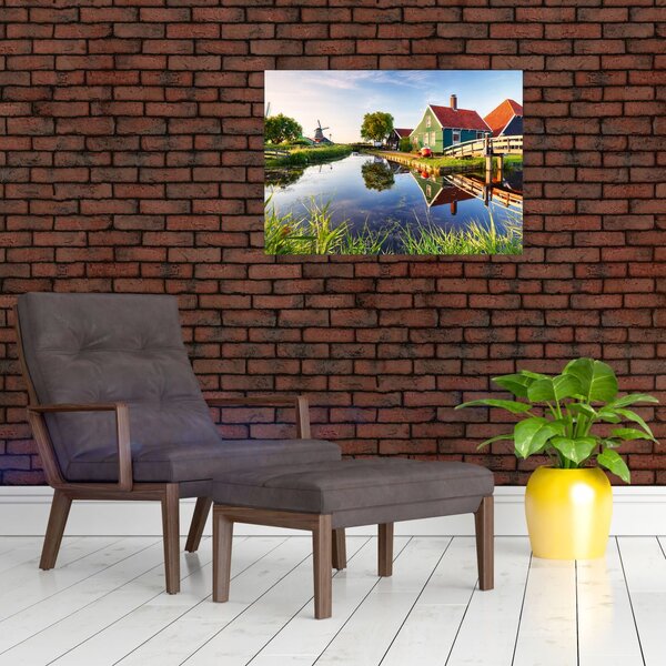 Obraz nizozemských mlýnů (70x50 cm)