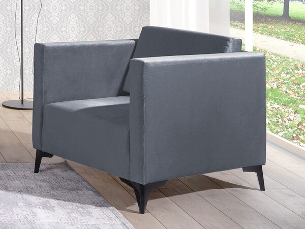 Křeslo Denim 1, Potah: Solo 263, Barva nožiček:: lesk bílý 5902928256284