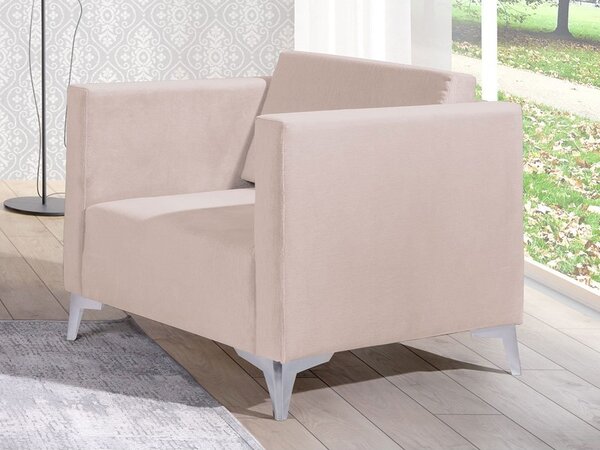Křeslo Denim 1, Potah: Solo 263, Barva nožiček:: lesk bílý 5902928256284