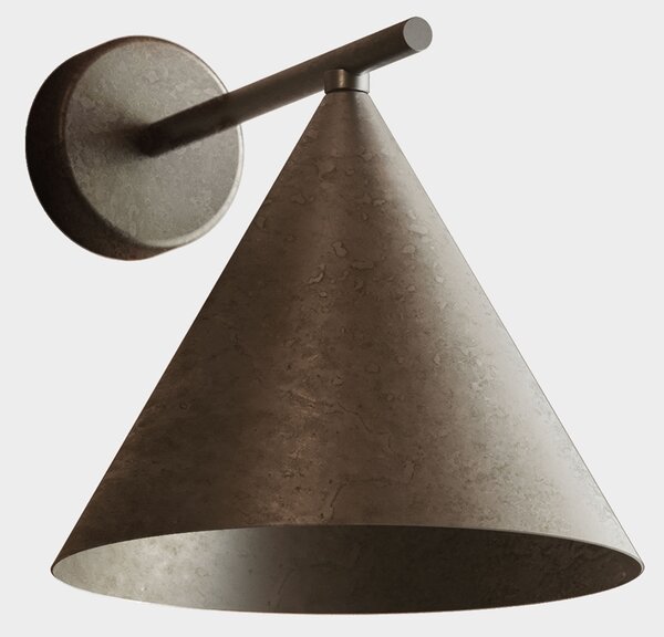 Il Fanale 286.08.FF Cone, nástěnné kovové svítidlo v antické úpravě, 1xE14 max 10W, prům. 21cm, výška 22cm