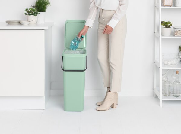 Brabantia odpadkový koš Sort & Go - 40 L, nefritově zelená