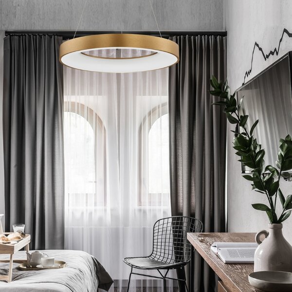 Zlaté závěsné LED světlo Nova Luce Rando Thin 60 cm