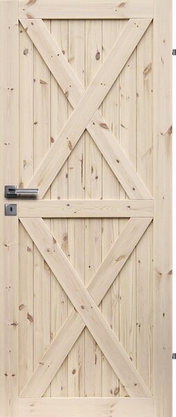 Loft Interiérové dveře XX, 60 P, 646 × 1985 mm, masivní dřevo, pravé, borovice, plné